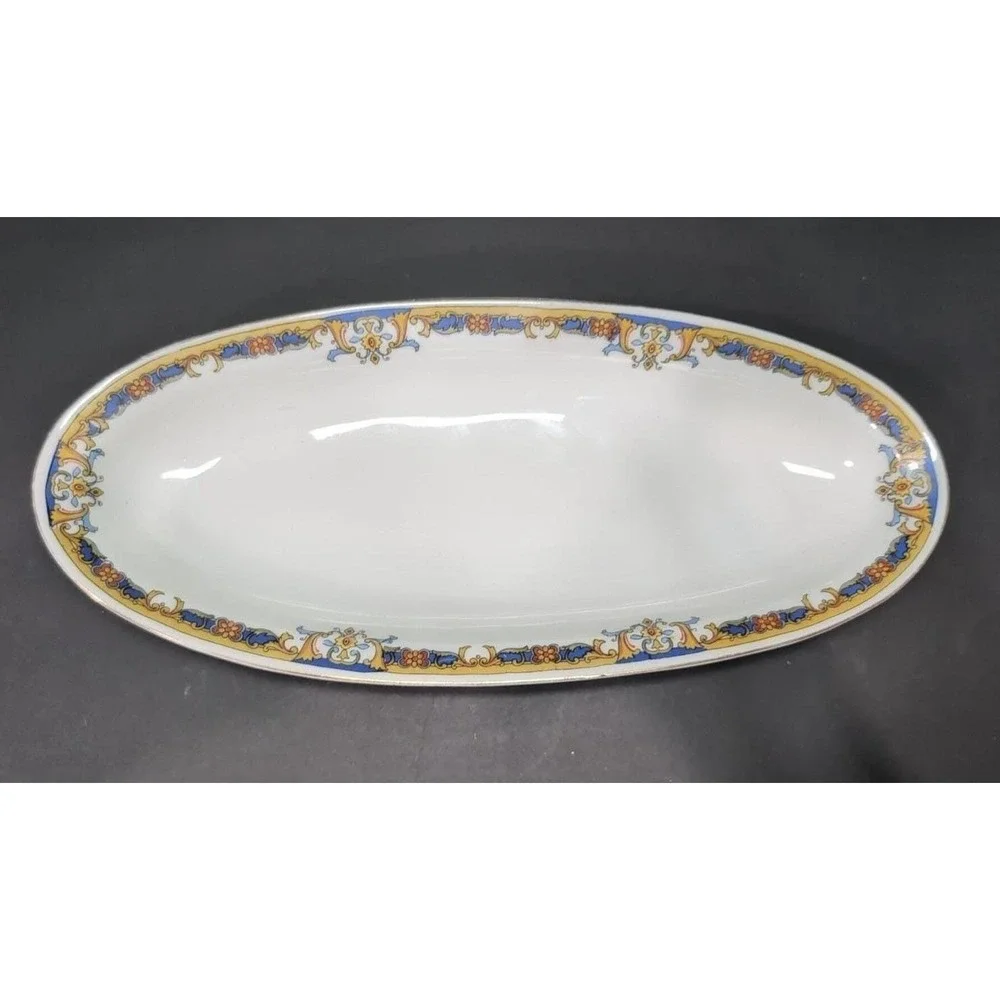 Epiag‎ Elyrian Oval Celery Dish, Czechoslovakian Serving Platter, Vintage Plate